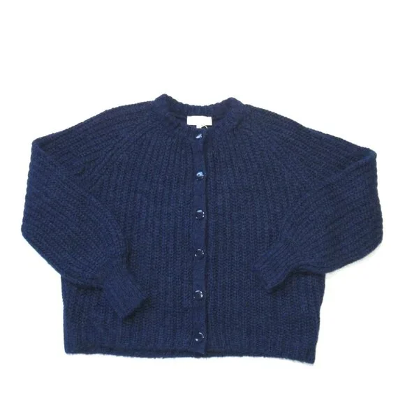 NWT Sezane Emile in Navy Blue Alpaca Wool Blend Cardigan Sweater S - Picture 3 of 7
